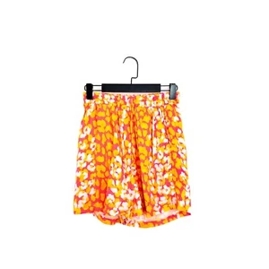 ASOS Made In Kenya Drawstring Shorts Pink Orange Animal Print - Size 8 - Picture 1 of 13