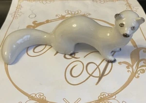 VINTAGE Sowjetische Porzellan Figur Frettchen Wiesel Skulptur Tier Deko UdSSR - Bild 1 von 12