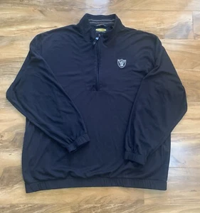 Play By Greg Norman X Raiders 1/2 Zip Jumper,men’s Large,black,pre-owned - Picture 1 of 8