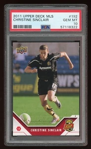 Novato Christine Sinclair 2011 Upper Deck MLS PSA 10 gemas como nuevo | Flash de Nueva York #192 - Imagen 1 de 2