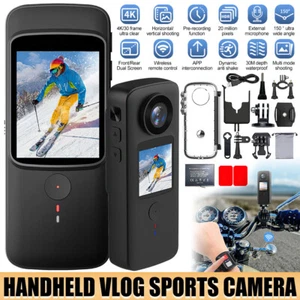 360 4K HD Wifi Action LCD Camera Waterproof Vlog Sports Selfie Premium Kit - Picture 1 of 17