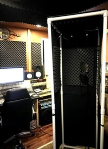 Acoustic Booth 2x2 Portable Vocal Recording Studio PodCast Sound / Light - Picture 1 of 3