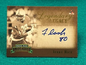 /53 Jerry Rice 2007 Press Pass Legends Auto Inscription ‘Flash 80’ - Picture 1 of 2