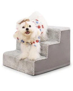 Dog Stairs for Small Dogs,13" H,3-Step Dog Steps for High Bed,Couch,Pet Stair... - Picture 1 of 6