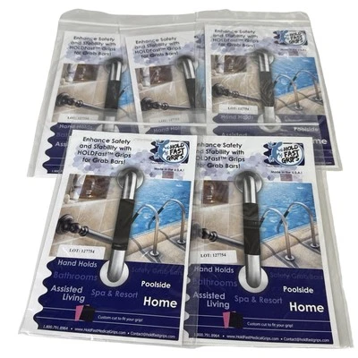 5X HoldFast Grips 150696 Strips 6" x 6" Black Grip Tape for Increased Safety - Image 1 of 4