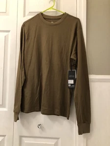 Neu mit Etikett Herren Größe Small braun verschlüsselt Langarm Baumwolle neu T-Shirt - Bild 1 von 4