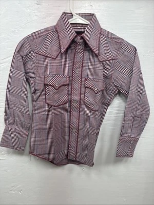 New Kids Champion Western Red Plaid Long Sleeve Pearl Snap Size 6 DD-50 - Image 1 of 4