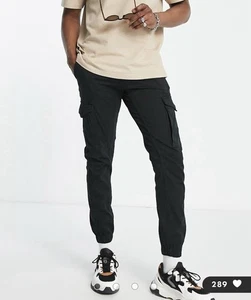 Pantalones cargo Jack & Jones Intelligence para hombre talla 29x32 pantalones cónicos preppy - Imagen 1 de 11