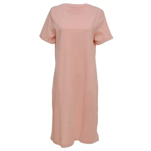 A New Day Womens Short Sleeve Midi T-Shirt Dress Light Pink, Size Medium - Picture 1 of 3