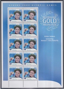 Australia 2004 Mint MNH Women's 100m Butterfly Gold Medallists Athens Olympic - Picture 1 of 1