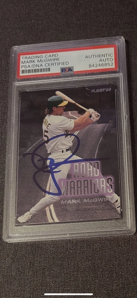 Mark McGwire Signed Autograph 1996 Fleer Road Warriors - Image 1 of 1