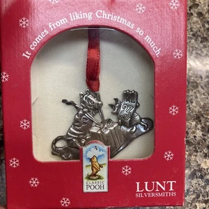 Lunt Sterling Silber Tigger Ferkel Winnie Pooh Weihnachtsschmuck Disney 925 - Bild 1 von 9