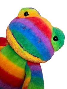 Build a Bear Rainbow Pride Hoppy Frog Large Plush Soft Toy 16” - Picture 1 of 7