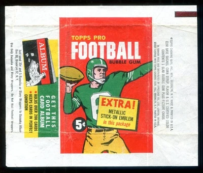 Anuncio álbum de tarjetas de fútbol americano Topps 1960 5 centavos Foto 1 de 2