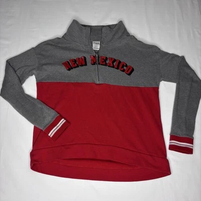 粉色维多利亚的秘密新墨西哥四分之一拉链套衫运动衫,尺寸 S — 第 1/4 张图片