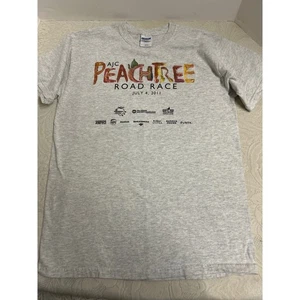 Vintage Atlanta AJC Peachtree Road Race July 4 2011 Gildan Gray T Shirt Medium - Picture 1 of 8