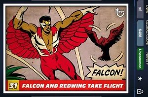 marvel collect VINTAGE PANEL #31 redwing action FALCON topps digital card WAVE 3 - Bild 1 von 2