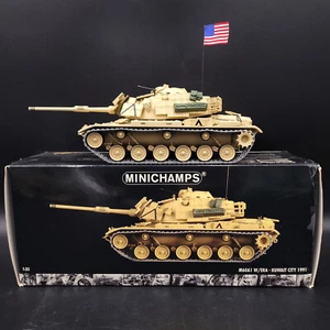 Minichamps scala 1:35 pressofuso M60A1 con ERA Desert Storm Kuwait City 1991 IOB - Foto 1 di 17
