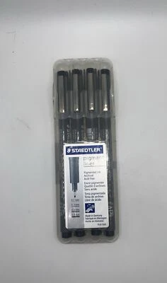 4 - STAEDTLER Pigment Liner Sketch Pens - Assorted Tips - Archival - Acid Free - Image 1 of 4
