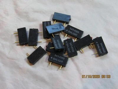 Qty. 13 NEW Dialight 547-2003 LED Circuit Board Indicators Red Light Gold Tines - Image 1 of 2