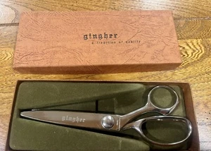 Gingher Pinking Shears Scissors G-7P Original Box vintage 7-1/2" long right hand - Picture 1 of 5