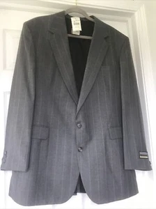 NWT Men’s Haggar Gentleman’s Fit Gray Wool/Polyester Blazer Suit Jacket Sz:46L - Picture 1 of 7