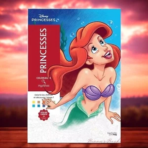 Disney Color by Number Princesses Coloriage Mystere French Coloring Book Mystery - Picture 1 of 4