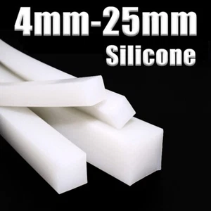 Tira de sellado de silicona sólida blanca 4 mm-30 mm tira de sellado de goma de silicona - Imagen 1 de 7
