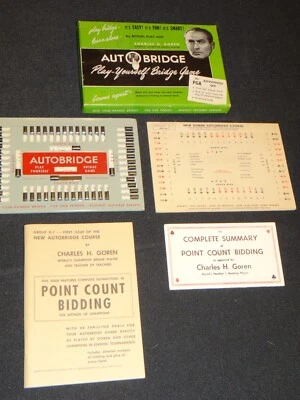 Vintage Charles Goren Auto Bridge 1950's Play Yourself Bridge PGA Complete - Image 1 of 4