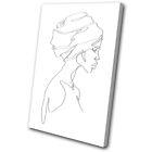 African Black Power Women Illustration SINGLE CANVAS WALL ART Picture Print