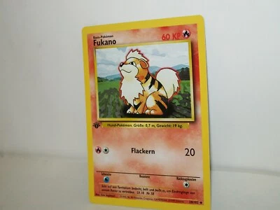 Fukano Growlithe 1st Edition 28/102  Vintage German Base Mint New - Image 1 of 3