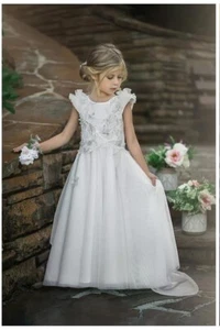 Rare DOLLCAKE Couture white DOVE gown special occasion DRESS sz 7 NWT! - Picture 1 of 5