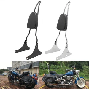 Backrest Sissy Bar For Harley Heritage Softail Classic FLSTC FLST Fatboy FLSTF - Picture 1 of 16