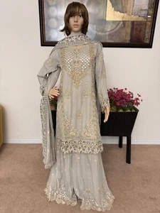 Pakistanischer Salwar Kameez, indische Hochzeitskleidung, Designer Kleid, Eid Shopping USA - Bild 1 von 9