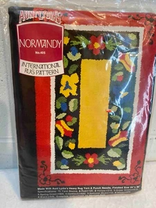 De colección Nuevo de Lote Antiguo Alfombra Tía Lydia Patrón Punzón Aguja Kit Normandía Int #405 24" x 36" - Imagen 1 de 8