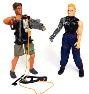 Max Steel vs Psycho Explosion Cyborg Action Figures 11" high 29cm 1998 Mattel - Picture 1 of 5