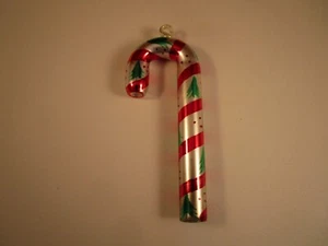 Vintage Glass Christmas Ornament Candy Cane Xmas Tree Stripe - Picture 1 of 8