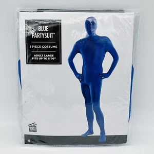 Blue Partysuit Morph Suit Spandex Full Body Costume Size Large Men Women Adult - Picture 1 of 5