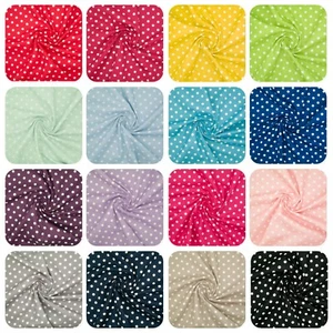 100% Cotton Fabric PEA SPOT 8MM SPOTTY POLKA DOT Material 145cm Wide - Picture 1 of 32