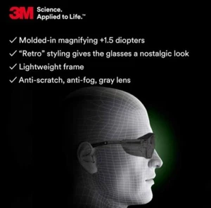 π 3M Nuvo Safety Glasses Reader + 1.5 Protective Eyewear +1.5 Bifocal π PPE - Picture 1 of 17