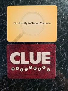 Clue Mysteries CARD Go Directly To Tudor Mansion Game Replacement Part 2005 - Picture 1 of 2