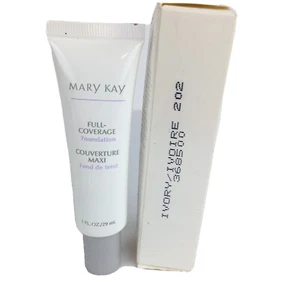 MARY KAY FULL COVERAGE Foundation ~IVORY 202 GRAY CAP~ New in Box FREE SHIPPING - Picture 1 of 3
