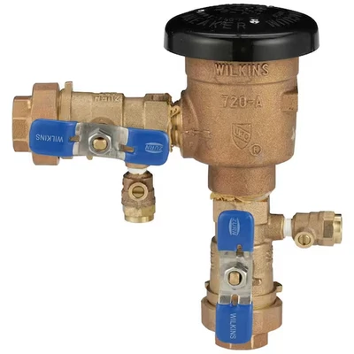 Wilkins 1" 720AU Pressure Vacuum Breaker with Union Ball Valves | Made in USA - Image 1 of 4
