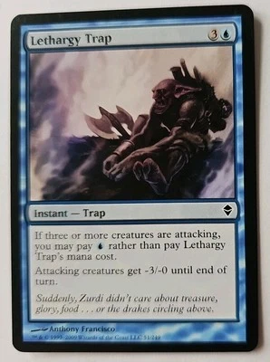 MTG Magic The Gathering Card Lethargy Trap Instant Trap Blue Zendikar  - Image 1 of 2