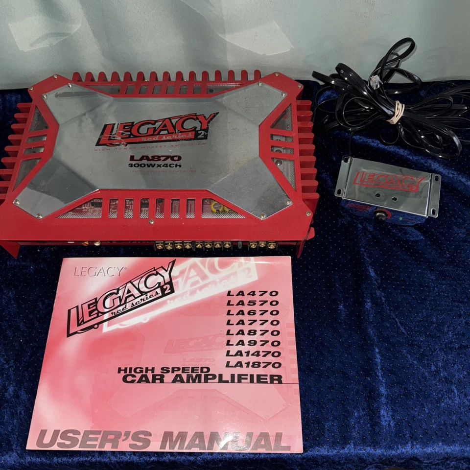 LA870 LEGACY RED SERIES ll 4-CHANNEL CAR AMPLIFIER W/ Bass Boost - Image 1 of 1