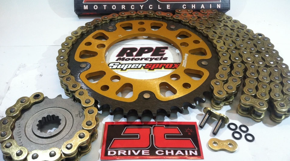Kit de corrente e rodas dentadas 2010-13 KTM 990 Adventure JT Z3 ouro 525 SuperSprox 16/42 - Imagem 1 de 4