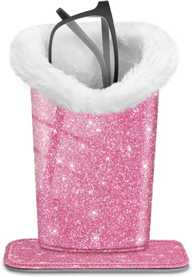 Soporte para gafas forrado de felpa, estuche con soporte para gafas, almacenamiento de gafas antiarañazos  Foto 1 de 4