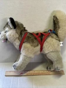 Kipmik HUSKY Malamute Dog plush stuffed Alaska Dogsledding Dogsled Blue Eyes pup - Imagen 1 de 5