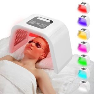 LED Light Therapy Facial Mask, Multi Color LED Face Mask, Portable Red Light ... - Picture 1 of 9