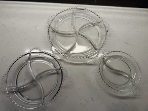 Vintage Imperial Kerzendocht geteilt Relish Schale 5 Teile 10 1/2" Version - Bild 1 von 8